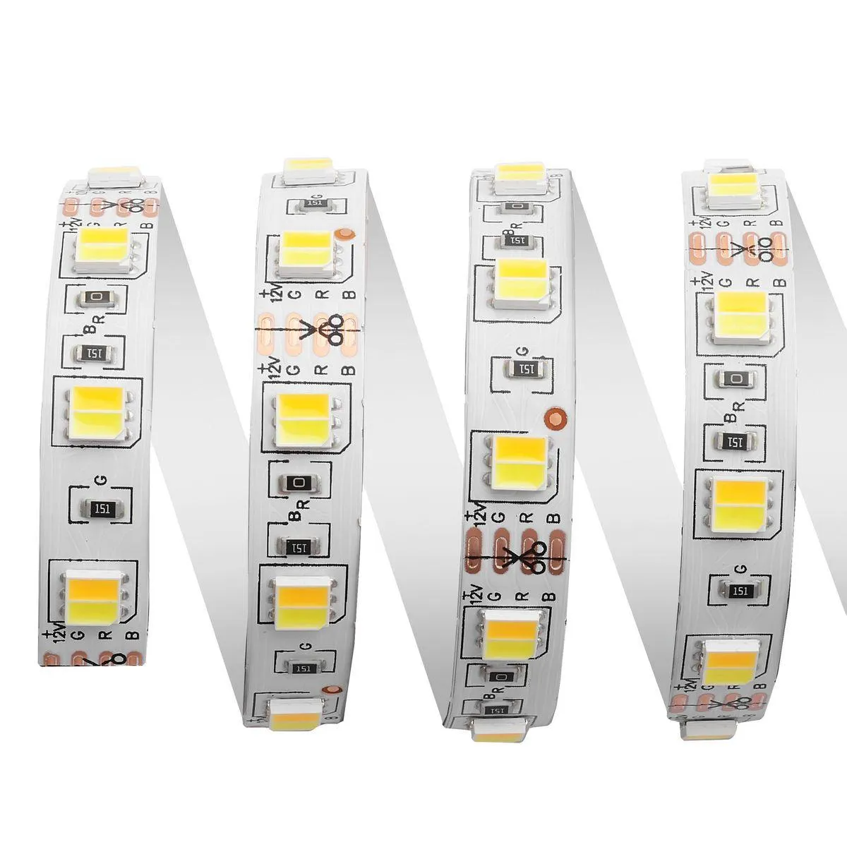 Лента светодиодная СТ smd5050 60д/м 12В 3000К+6500К IP20 5м Apeyron - Фото 10