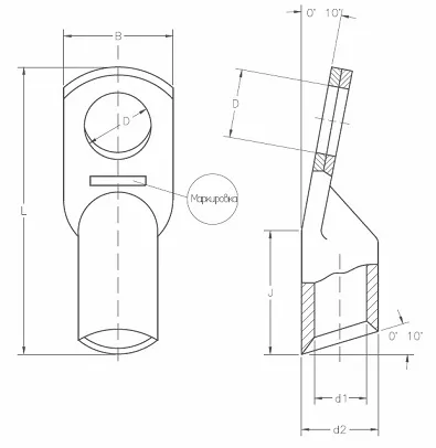 Наконечник медный Т   2,5 -5-2,6 ЗЭТАРУС - Фото 3