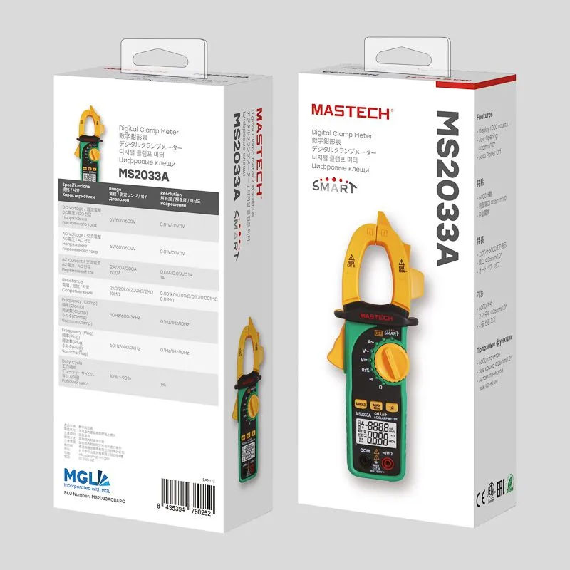 Токовые клещи MS2033A (SMART) MASTECH - Фото 3