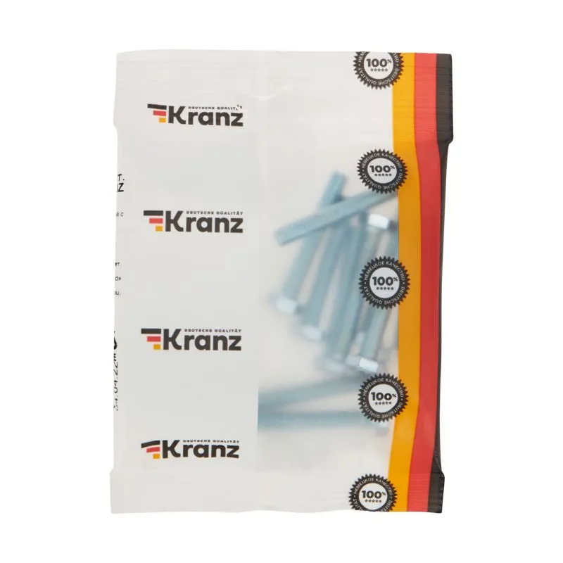 Болт шестигранный KRANZ DIN 933, 6х40,  пакет (10шт.) - Фото 3