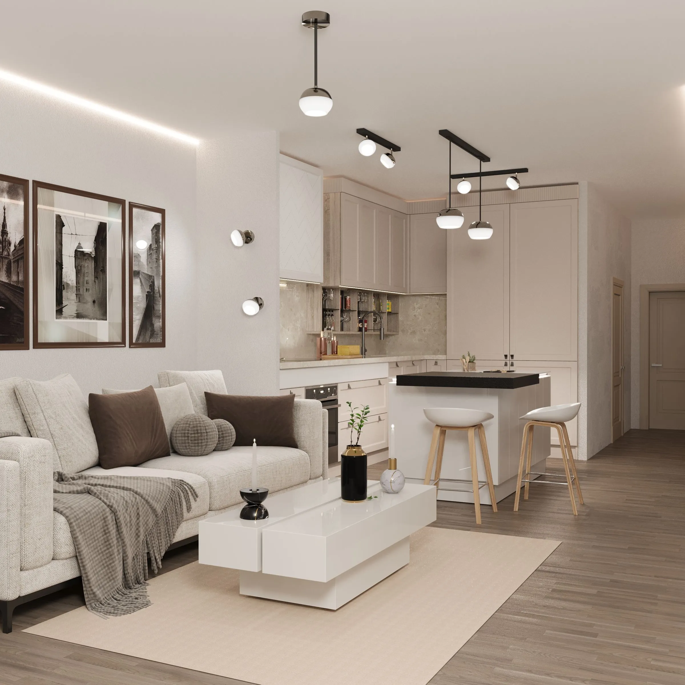 LIGHTING Светильник 4119 декоративный трековый подвесной под лампу GX53 хром IEK - Фото 4