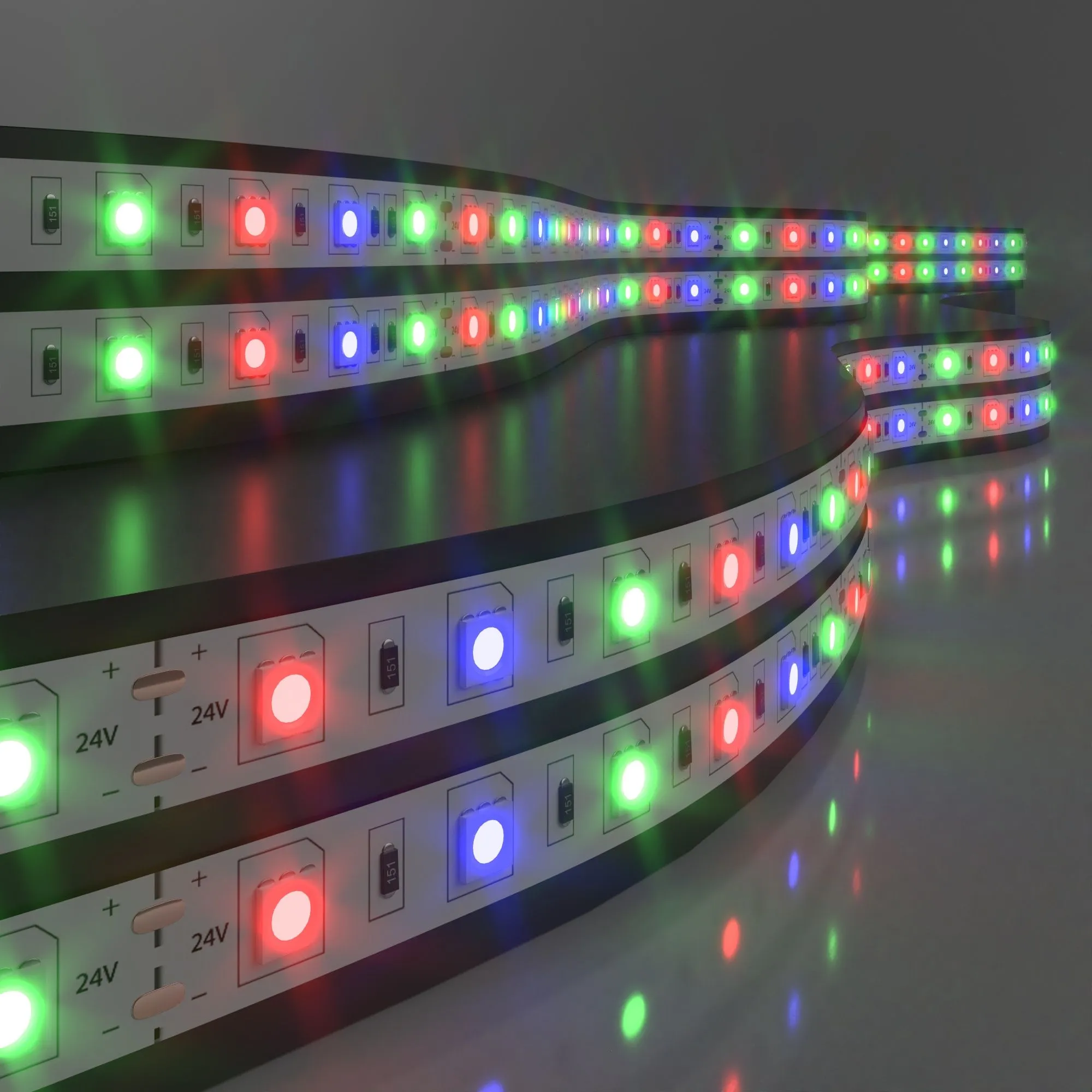 Лента светодиодная 24V 14,4W 60Led 5050 IP20 RGB, 5м Elektrostandard