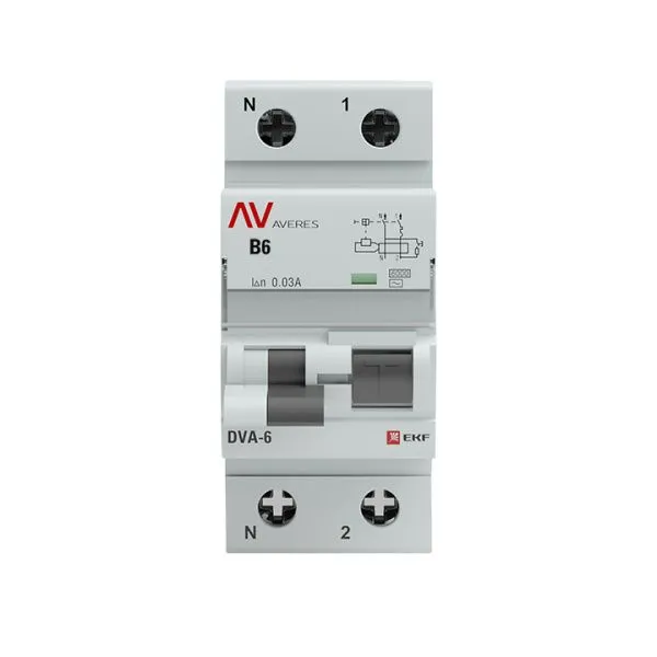 DVA-6 1P+N 6А (B) 30мА (AC) 6кА EKF AVERES - Фото 2