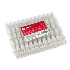 Колодка клеммная полиэтилен 1,5-6(10) мм2 15А 12 секций EKF - Фото 2
