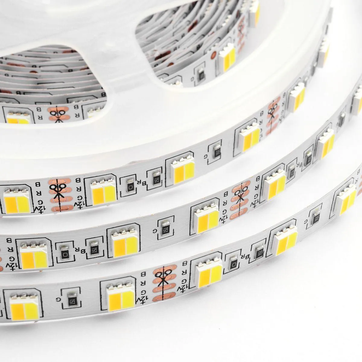 Лента светодиодная СТ smd5050 60д/м 12В 3000К+6500К IP20 5м Apeyron - Фото 9