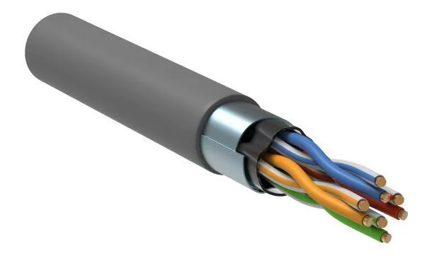 ITK Витая пара F/UTP кат. 5E 4х2х0,52 solid PVC серый (305м) РФ