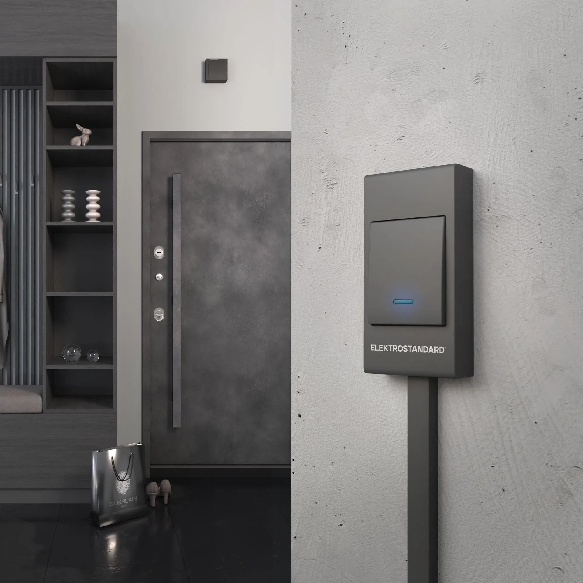 Звонок электромеханический 1M IP44 DBQ26M WM черный Elektrostandard - Фото 2