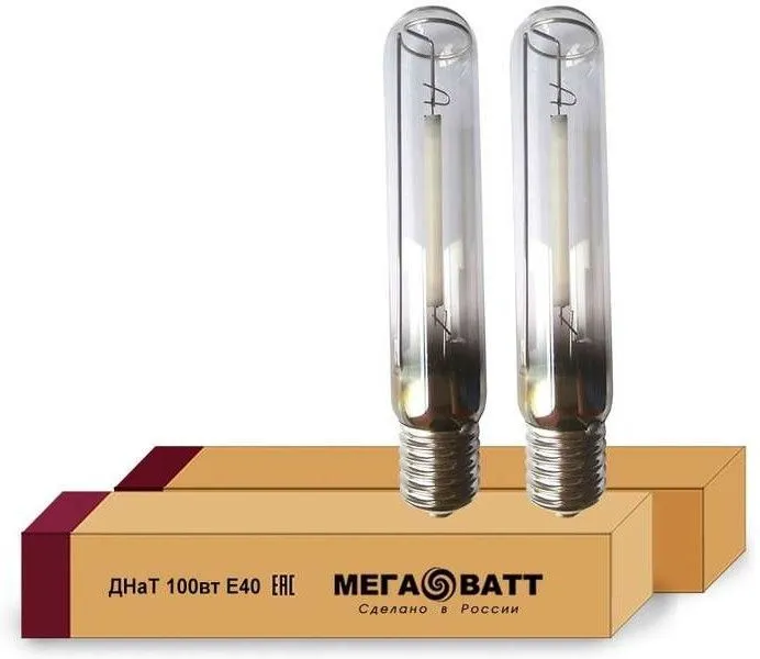 Лампа газоразрядная натриевая ДНаТ 100 E40 (25) МЕГАВАТТ 02928