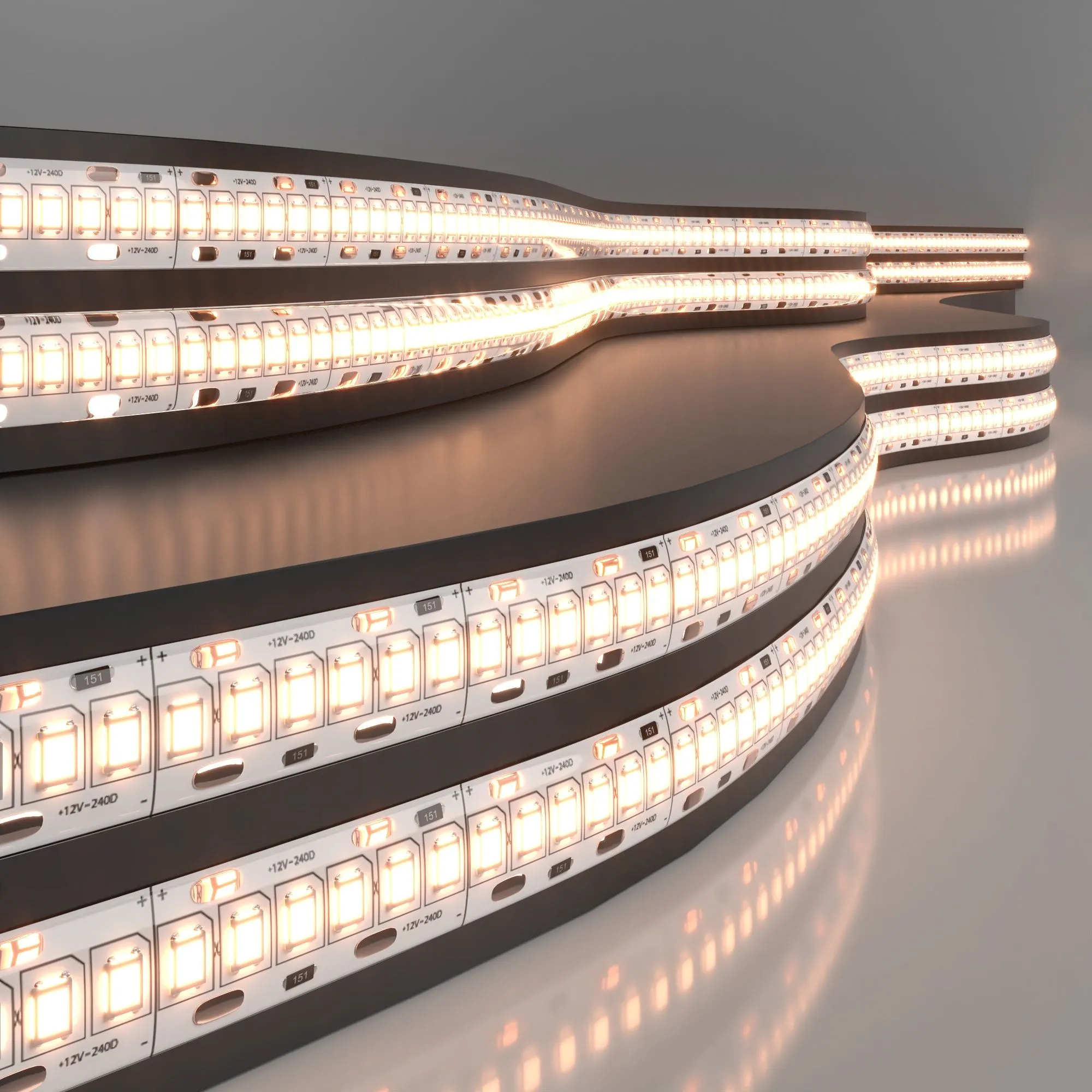 Лента светодиодная 12V 16W 240Led 2835 IP65 тёплый белый, 5м Elektrostandard