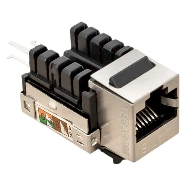 Модуль Keystone розеточный TERACOM PRO Cat.6 RJ-45 экран. FTP 110 IDC 90 град. - Фото 3