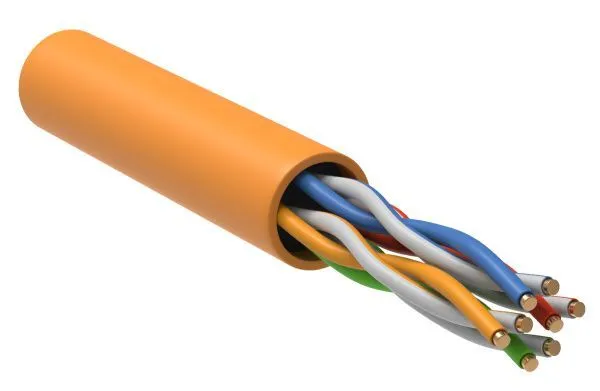 Витая пара U/UTP 5E 24AWG 4PR LSZH 1м оранжевый 305м РФ GENERICA