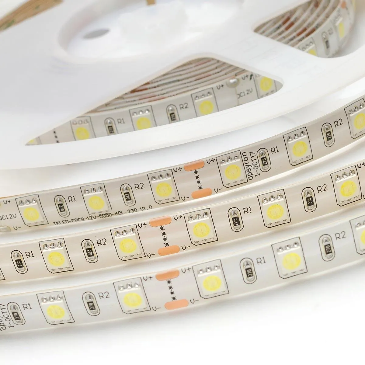 Лента светодиодная СТ smd5050 60д/м 12В 6500К IP65 5м Apeyron - Фото 15