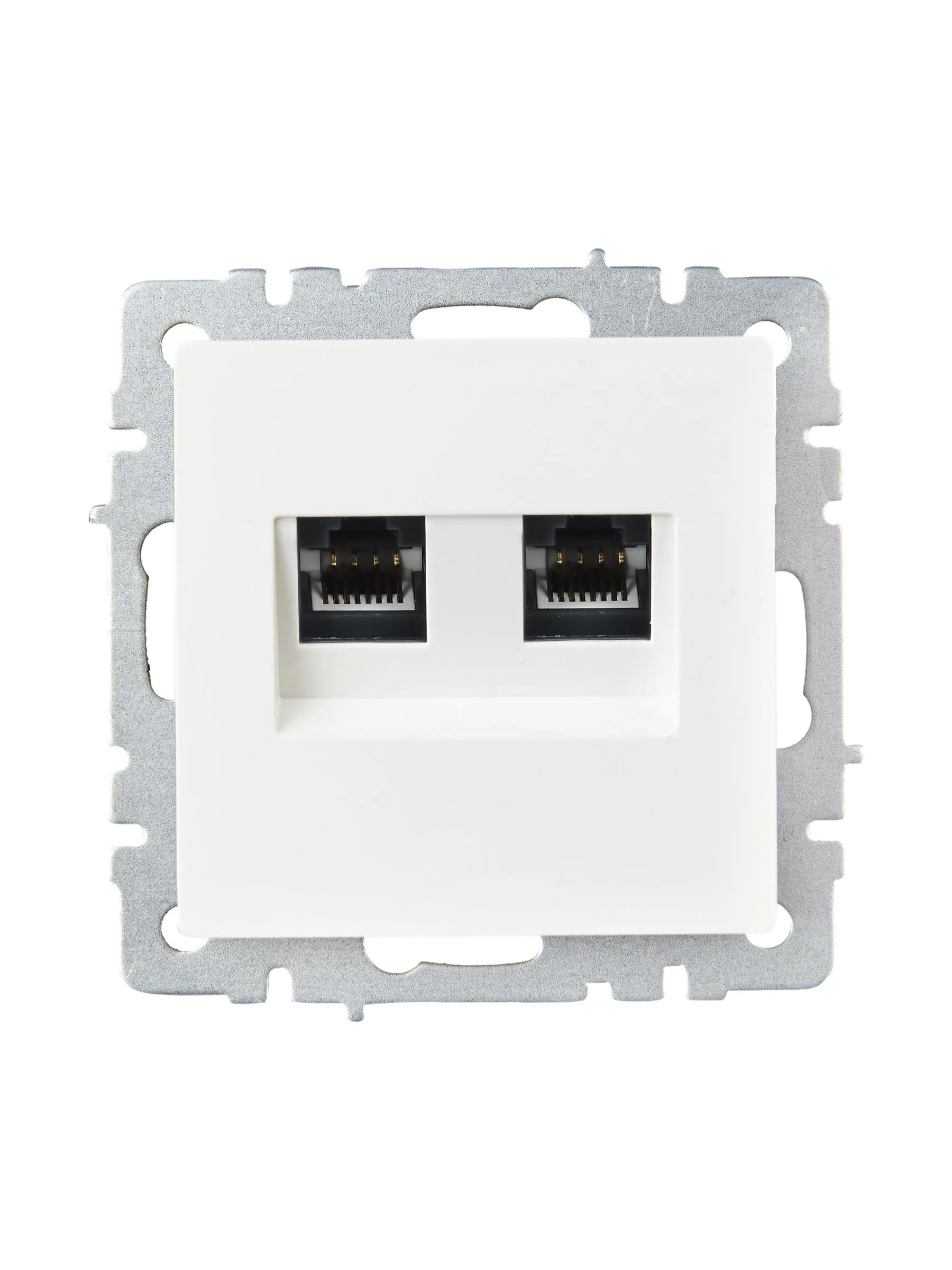 BRITE Розетка компьютерная двойная RJ45 кат.6 РК11-2-БрБ белый IEK - Фото 4