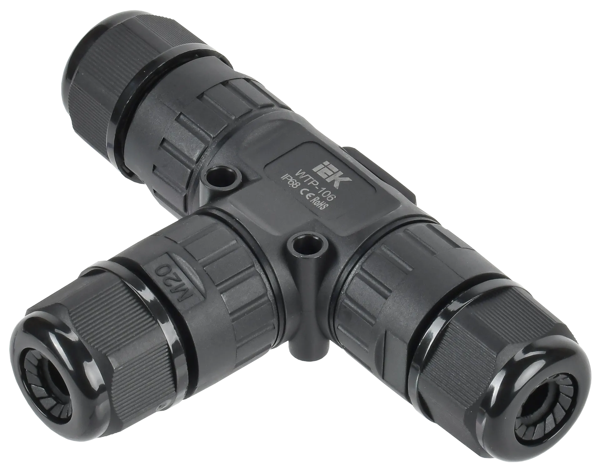 Коннектор кабельный герметичный WTP-106 3 PIN IP68 IEK