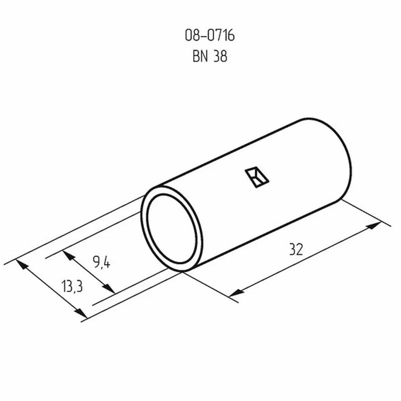 Соединительная гильза L-32мм, 35мм² (ГМЛ (DIN) 35) REXANT - Фото 2