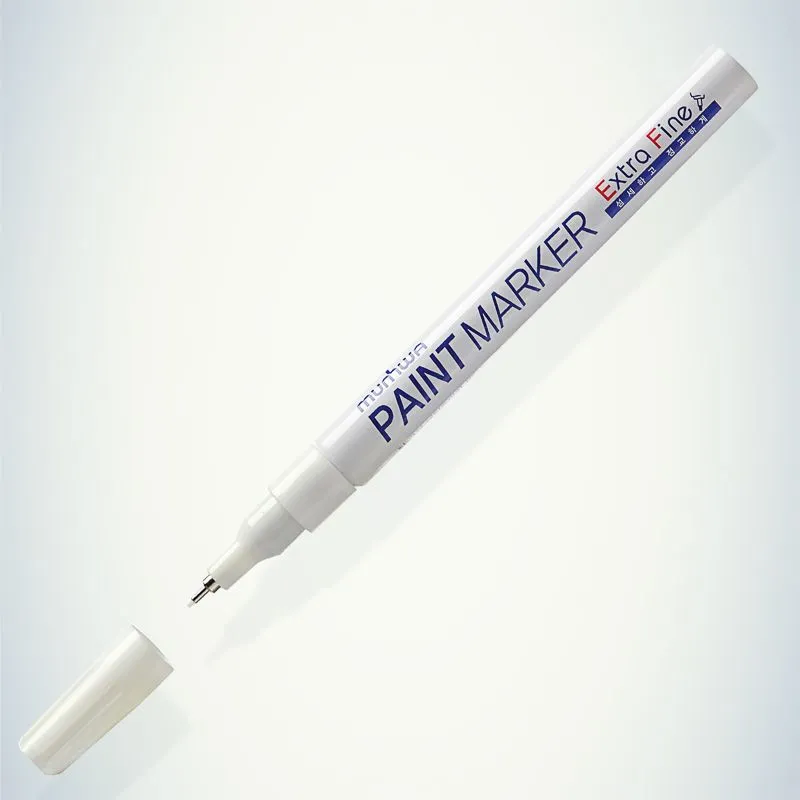 Маркер-краска Extra Fine Paint Marker 1мм, нитрооснова, белый MunHwa - Фото 4