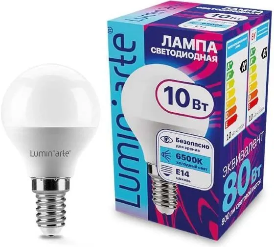 Светодиодная лампа Luminarte LSTD-G45-10W6KE14 10Вт 6500K E14