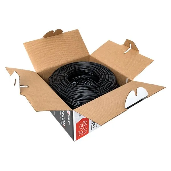 Витая пара TERACOM PRO Cat.5E U/UTP 4 п. solid внеш. 24AWG LDPE черн. (305м) - Фото 5