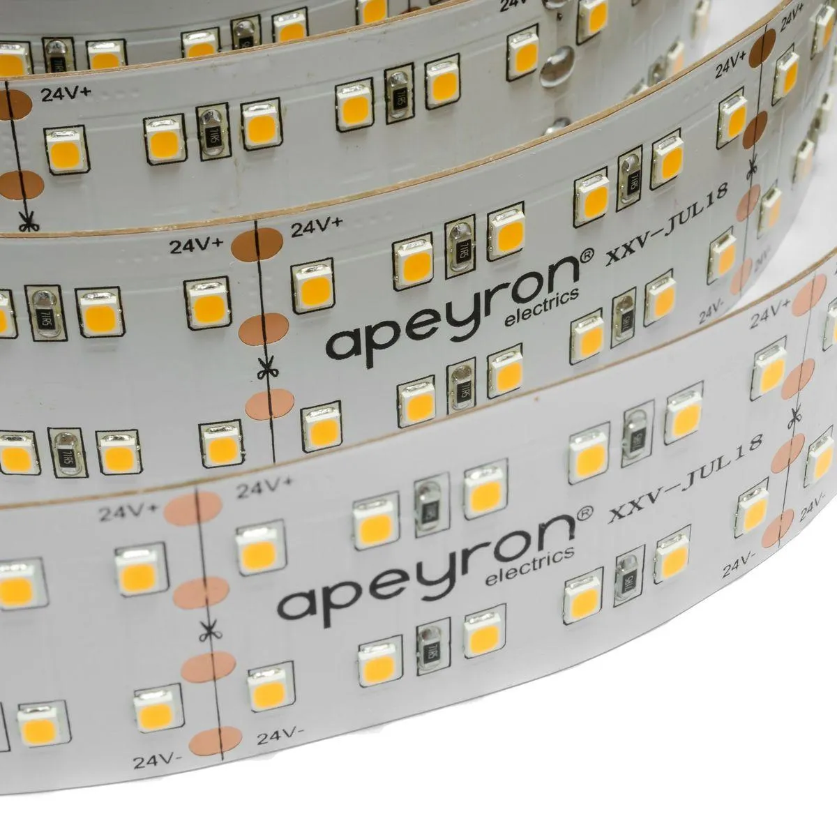 Лента светодиодная ПРО smd2835 42Вт/м 240д/м 24В 3000К IP20 5м Apeyron - Фото 10
