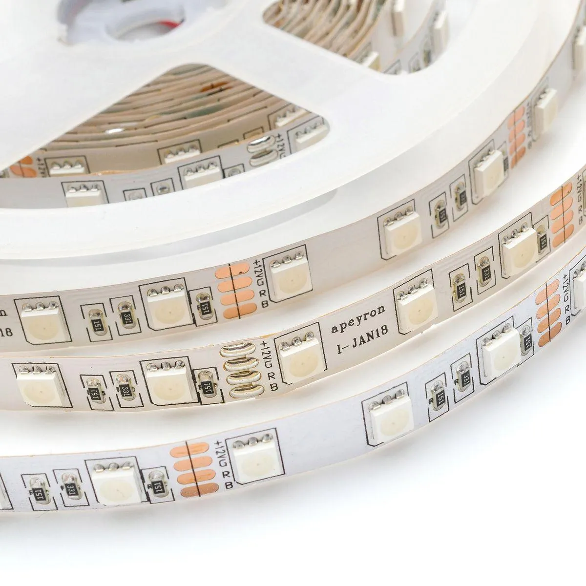 Комплект светодиодной ленты smd5050 60д/м 12В IP20 5м RGB Apeyron - Фото 21