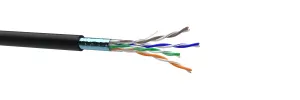 Кабель витая пара F/UTP cat.5e 4*2*24AWG PE черный (305м),(РБ)