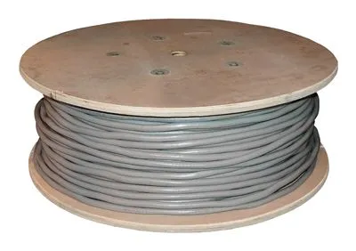 Кабель витая пара U/UTP, CAT 5, PVC, 50PR, 24AWG, INDOOR, SOLID, серый, 305м, REXANT - Фото 2
