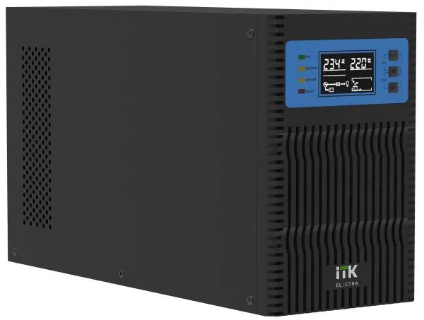 ITK ELECTRA OT ИБП Онлайн 2кВА/2кВт однофазный с LCD дисплеем 48VDC с АКБ 4х9AH