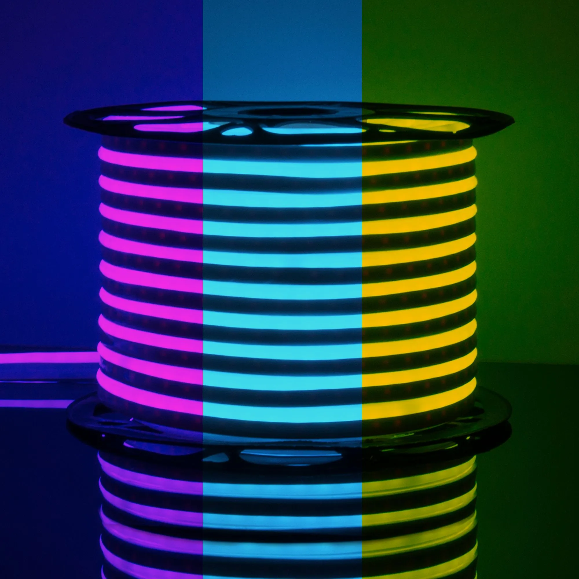Гибкий неон светодиодный 220V 12W 80Led 5050 IP67 односторонний RGB, 50 м Elektrostandard - Фото 2