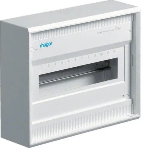 Щит открытой установки 12 мест, винтовые клеммы, (245х305х96,5) IP-30 // Hager - Volta (Без двери)