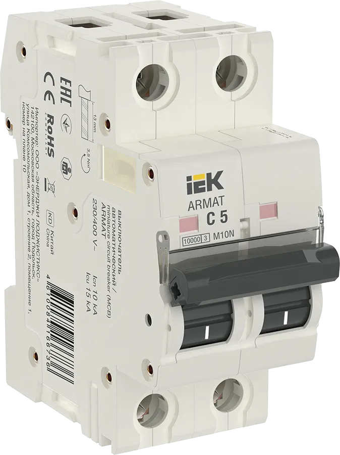 ARMAT Автоматический выключатель M10N 2P C 5А IEK