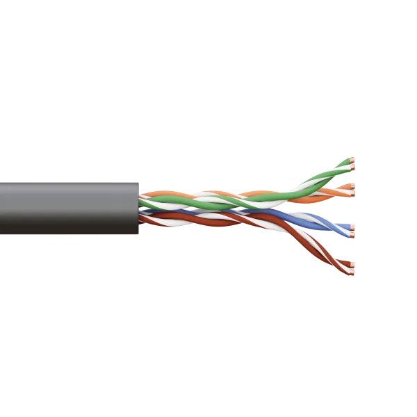 Витая пара TERACOM PRO Cat.5E U/UTP 4 п. solid внеш. 24AWG LDPE черн. (305м)