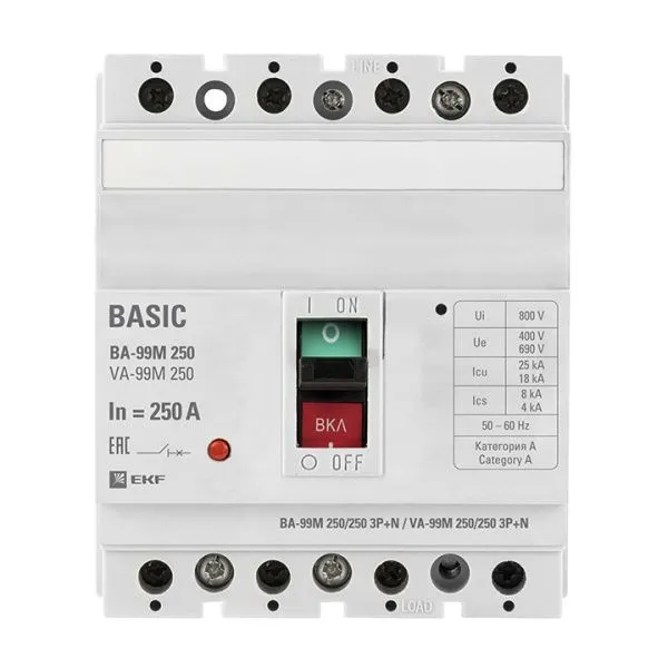 ВА-99М 250/250А 3P+N 35кА EKF