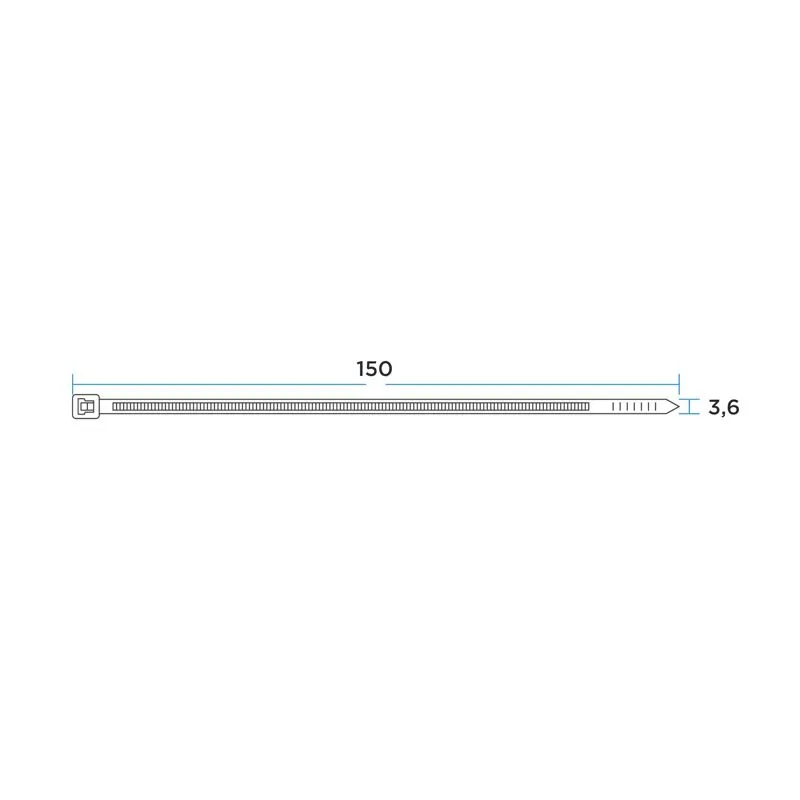 Стяжка нейлоновая под винт 150x3,6мм, белая (100 шт/уп) REXANT - Фото 3