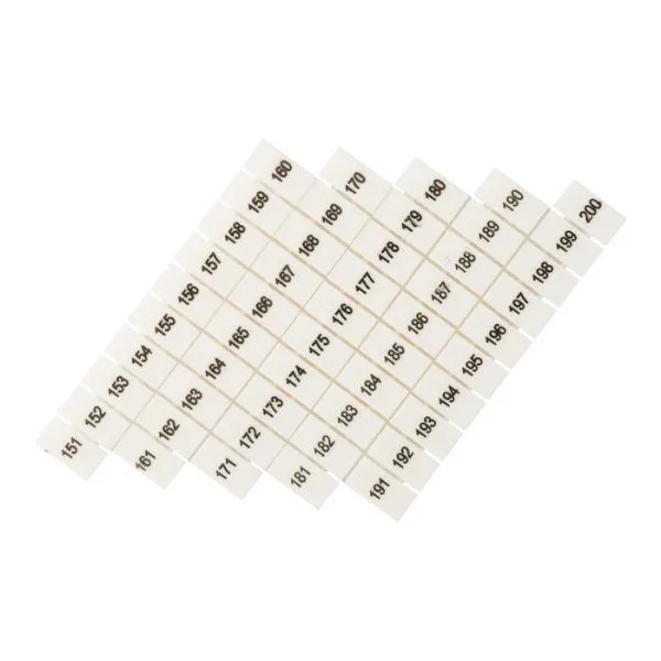 Маркеры для JXB-ST/Push-in 6 с нумерацией 150-200 (100 шт.) EKF