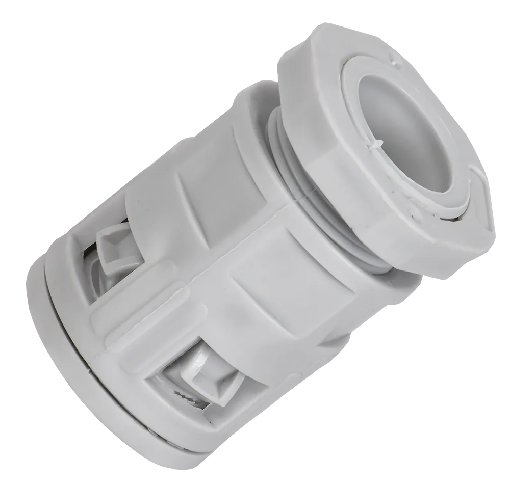 ELASTA Муфта вводная для гофрированных труб MVN25 IP40 серая IEK
