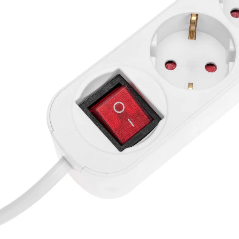 Удлинитель STANDARD 5 гнезд, 5м, 3х1,0мм², с/з, с выключателем, 2 USB, белый REXANT - Фото 4
