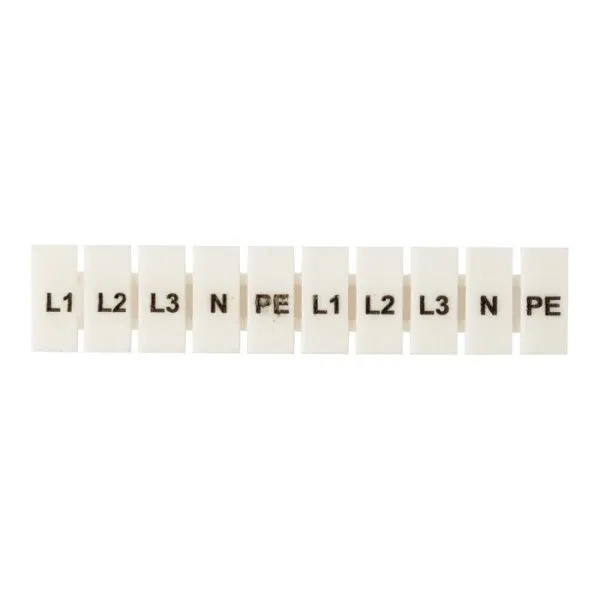 Маркеры для JXB-ST/Push-in 2,5 с символами "L1, L2, L3, N, PE" (100 шт.) EKF