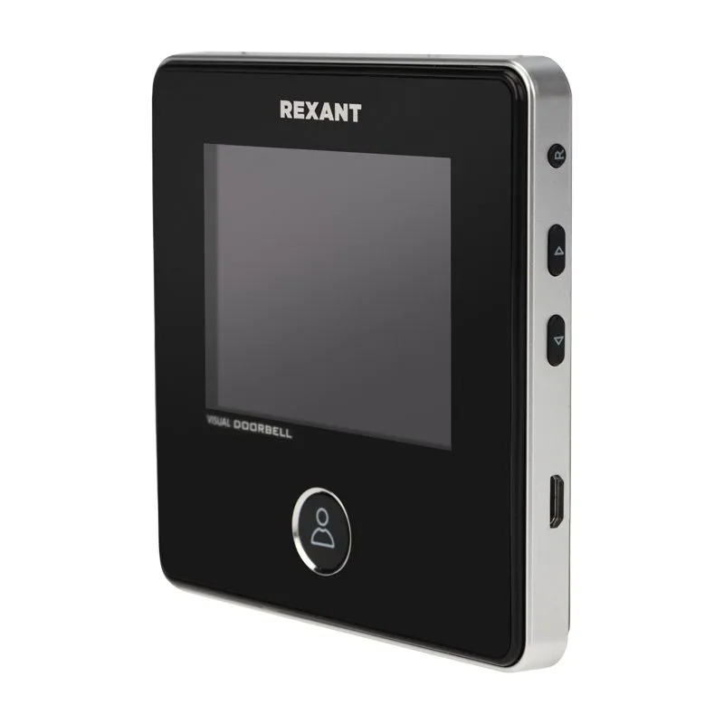 Видеоглазок дверной REXANT (DV-113) с цветным LCD-дисплеем 2.8" с функцией звонка и записи фото, встроенный аккумулятор - Фото 4