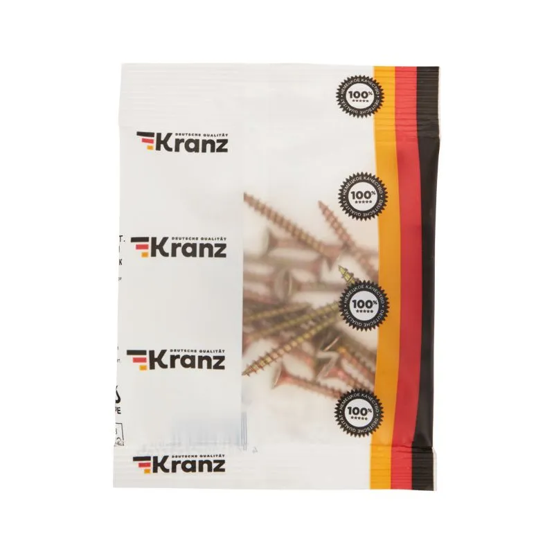 Саморез универсальный KRANZ 5х40, желтый цинк, пакет (20шт.) - Фото 3