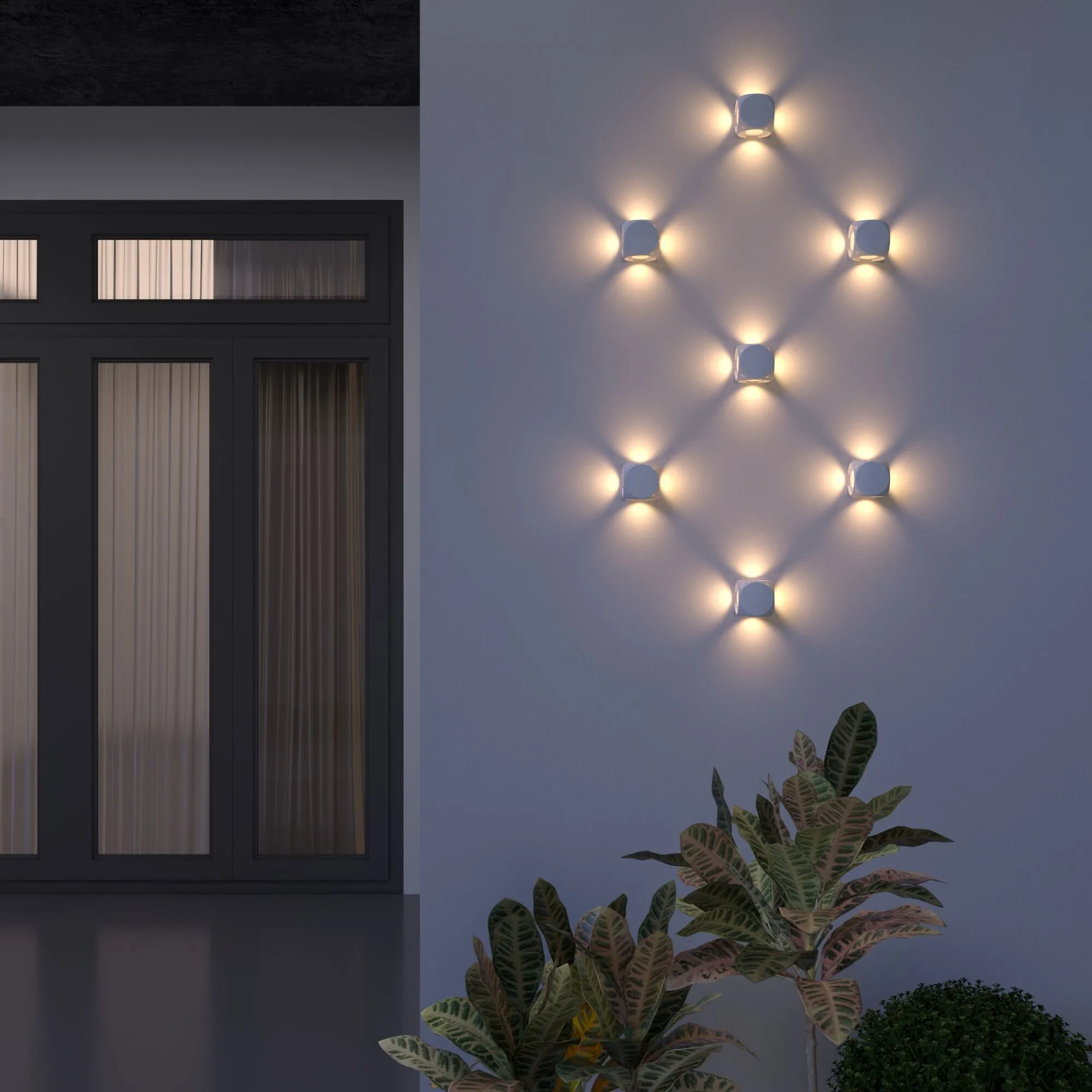 Светильник светодиодный уличный настенный CUBE 1504 TECHNO LED белый Elektrostandard - Фото 2
