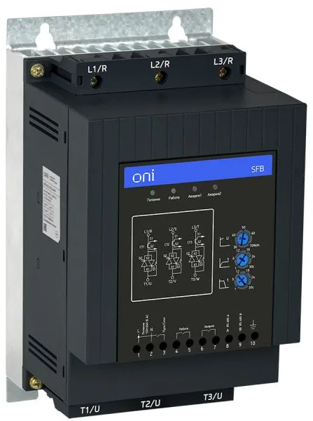 Устройство плавного пуска SFB 3Ф 380В 55кВт 110А Uупр 110-220В Modbus с защитами ONI