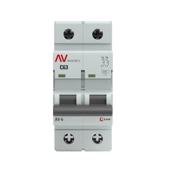 AV-6 2P 32A (B) 6kA EKF AVERES - Фото 2